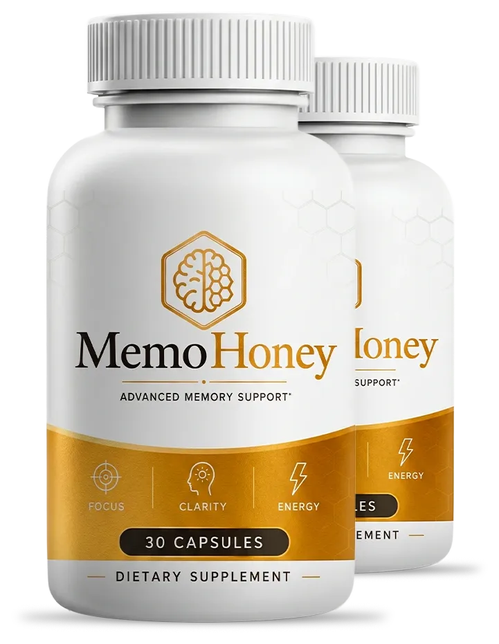 Two MemoHoney bottles, 30 capsules each